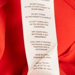 Alice + Olivia Orange Crepe Sleeveless Blouse L