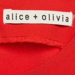 Alice + Olivia Orange Crepe Sleeveless Blouse L