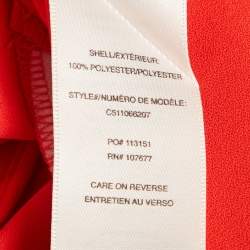 Alice + Olivia Orange Crepe Sleeveless Blouse L