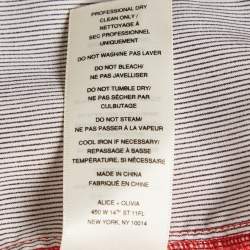 Alice + Olivia Red Crepe Wide Leg Pants M