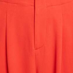 Alice + Olivia Red Crepe Wide Leg Pants M