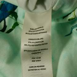Alice + Olivia Mint Green Parrot in Paradise Print Cotton Short Skirt S