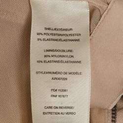 Alice + Olivia Air Beige Stretch Crepe Back Open Crop Top M