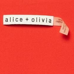 Alice + Olivia Red Crepe Long Vest and Flared Trousers M