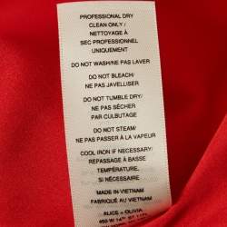 Alice + Olivia Red Crepe Long Vest and Flared Trousers M