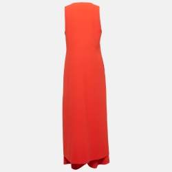 Alice + Olivia Red Crepe Long Vest and Flared Trousers M
