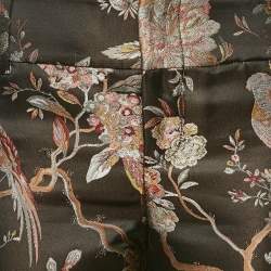Alice + Olivia Black Floral Jacquard Trousers S