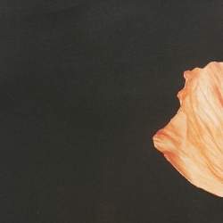 Pre Owned Alice + Olivia Black Tulip Print Jersey Sleeveless Maxi Dress L