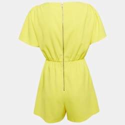 Alice + Olivia Yellow Crepe Playsuit S