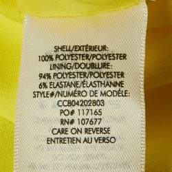 Alice + Olivia Yellow Crepe Playsuit S