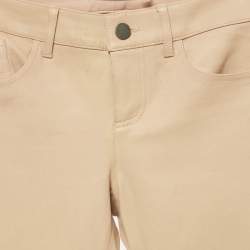 Alice + Olivia Light Pink Leather Paneled Pants S