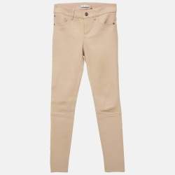 Alice + Olivia Light Pink Leather Paneled Pants S