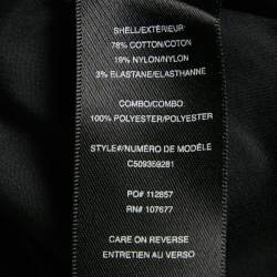 Pre Owned Alice + Olivia Black Lace Trim Poplin Midi Skirt M