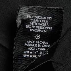 مملوكة مسبقًا Alice + Olivia Black Floral Print Crepe & Lace Tiered Dress M