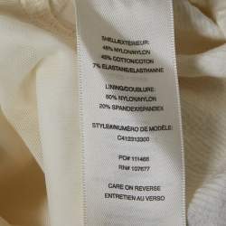 Pre Owned Alice + Olivia White Jacquard Knit Flared Hem Mini Skirt M