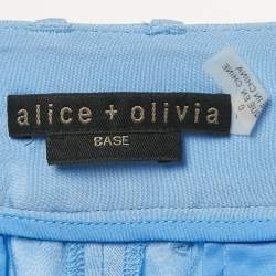 Pre Owned Alice + Olivia Base Blue Silk Shorts XS