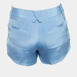 Pre Owned Alice + Olivia Base Blue Silk Shorts XS