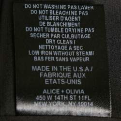 Pre Owned Alice + Olivia Black Crepe Sleeveless Long Coat S