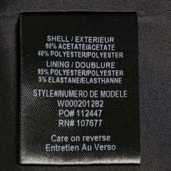 Pre Owned Alice + Olivia Black Crepe Sleeveless Long Coat S