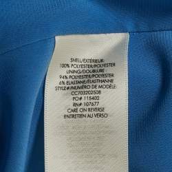 Pre Owned Alice + Olivia Blue Crepe Cape Sleeve Mini Dress M 