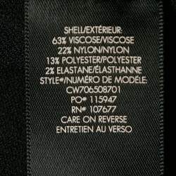 Pre Owned Alice + Olivia Black Rib Knit Midi Bodycon Dress XS