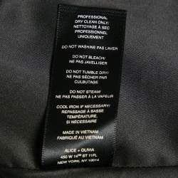 Pre Owned Alice + Olivia Black Crepe Sleeveless Long Jacket M