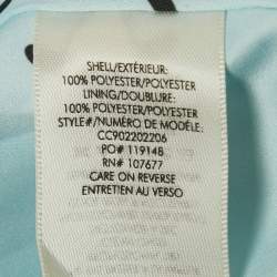 Pre Owned Alice + Olivia Light Blue Crepe Open Front Tailored Blazer L