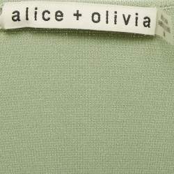 Pre Owned Alice + Olivia Green Stretch Knit Midi Dress M