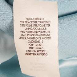 Pre Owned Alice + Olivia Blue Satin High-Low Skirt M