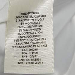 Pre Owned Alice + Olivia Blue Lurex Tweed Frayed hem Nila Box Jacket S