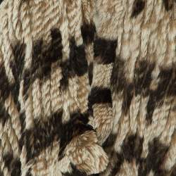 Pre Owned Alice + Olivia Cream Open Front Fur Vest Jacket  S