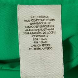 Pre Owned Alice + Olivia Green Crepe Asymmetric Hem Short Dress M
