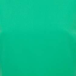 Pre Owned Alice + Olivia Green Crepe Asymmetric Hem Short Dress M