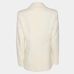 Pre Owned Alice + Olivia White Crepe Blazer M