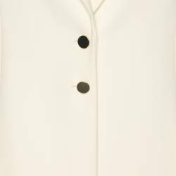 Pre Owned Alice + Olivia White Crepe Blazer M