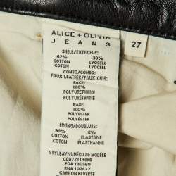Pre Owned Alice + Olivia Blue Cotton Blend Low Rise Joette Cargo Jeans S Waist 27"
