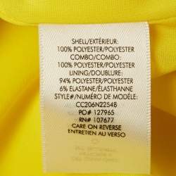 مملوكة مسبقًا فستان أليس + أوليفيا جاكارد أصفر تايلا قصير مقاس صغير (سمول)