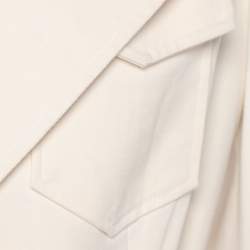 مملوكة مسبقًا Alice + Olivia Cream Cotton Belted Coat L