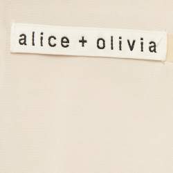 مملوكة مسبقًا Alice + Olivia Multicolour Metallic Rainbow Tweed Cut Out Dress S