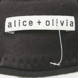 Pre Owned جيليه آليس + أوليفيا ساتان أسود مفتوح من الأمام مقاس صغير - سمول