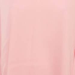 مملوكة مسبقًا Alice + Olivia Light Pink Silk Bell Sleeve Blouse L