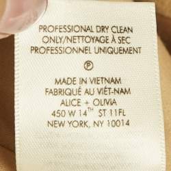 مملوكة مسبقًا معطف مفتوح من مزيج الكتان البني من أليس + أوليفيا مقياس صغير (سمول)