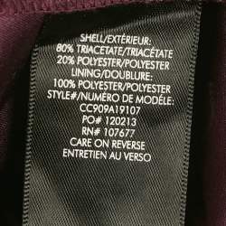 Pre Owned بنطلون آليس + أوليفيا ساتان أرجواني واسع الساق صغير