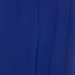 Pre Owned بنطلون أليس + أوليفيا كريب أزرق بقصة عادية مقاس صغير (سمول)