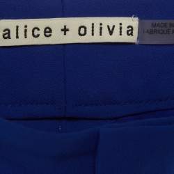 Pre Owned بنطلون أليس + أوليفيا كريب أزرق بقصة عادية مقاس صغير (سمول)