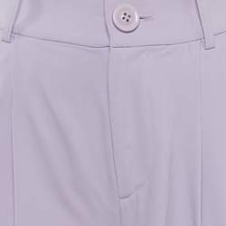 مملوكة مسبقًا بنطلون آليس + أوليفيا بنفسجي بقماش كريب واسع الأرجل مقاس صغير (سمول)