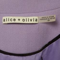 مملوكة مسبقًا Alice + Olivia Lavender Wool Belted Mid-Length Coat S