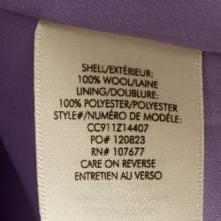 مملوكة مسبقًا Alice + Olivia Lavender Wool Belted Mid-Length Coat S