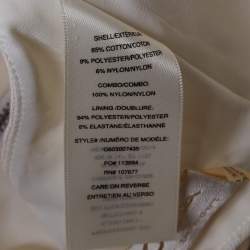 Pre Owned Alice + Olivia White Jacquard Embellished Crop Top S