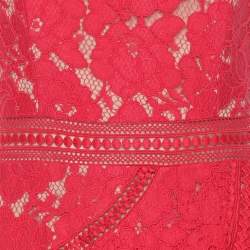 Pre Owned Alice + Olivia Pink Lace Mini Dress S